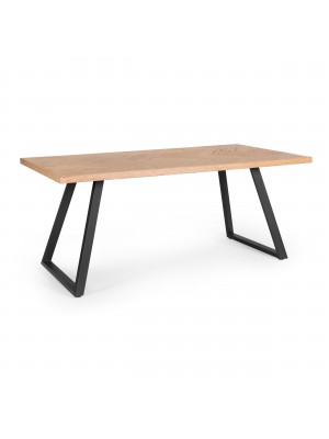 Tavolo in legno 180x90 con gambe in metallo DUKAT - Bizzotto