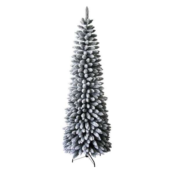 Kalevala albero di Natale innevato artificiale slim 210cm salvaspazio