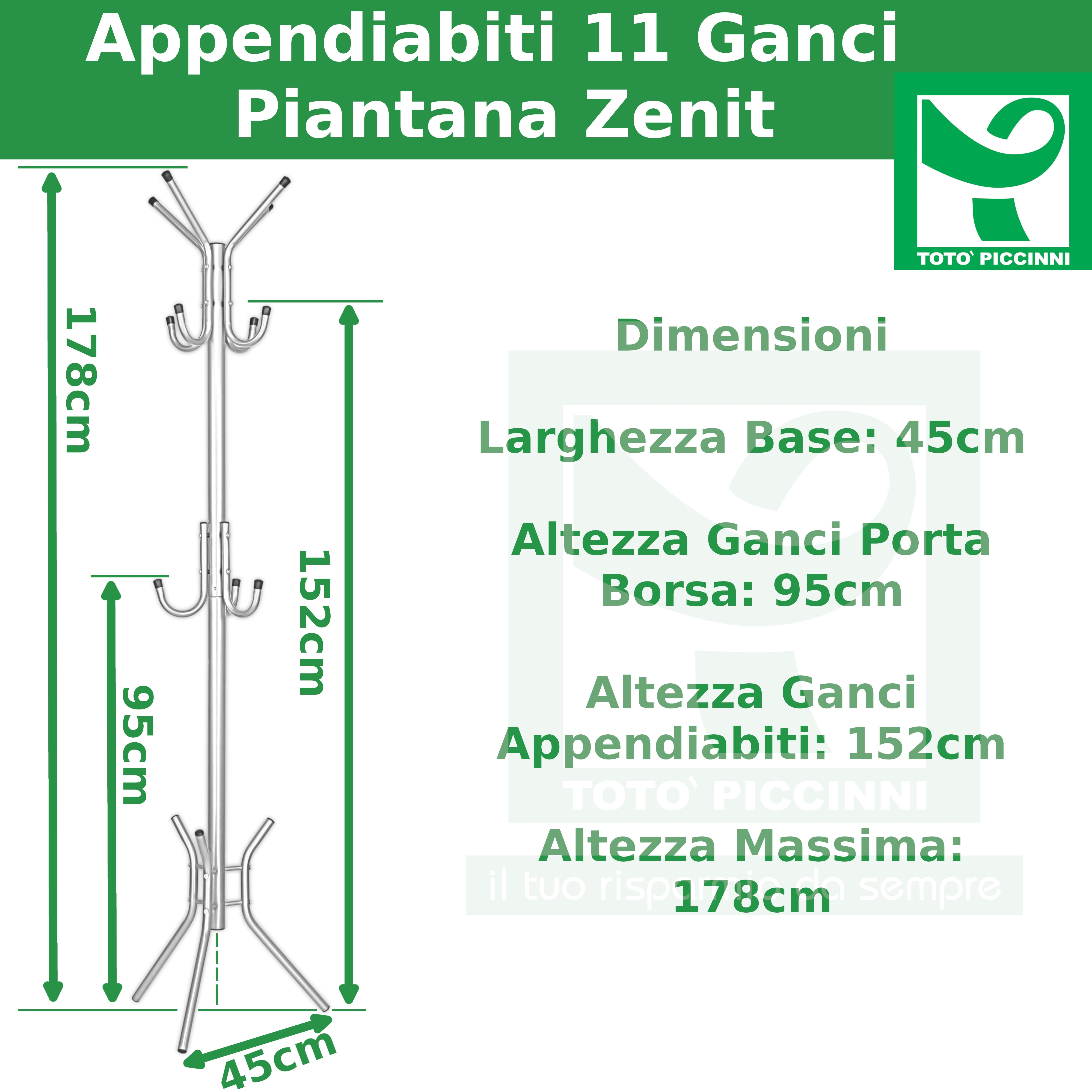 Appendiabiti ALBA Piantana Attaccapanni in Marmo 174 cm con porta ombrello